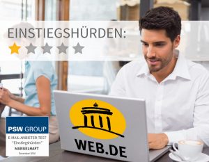 Einstiegshürden bei Web.de 1 von 5 Punkten