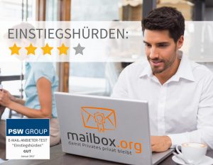 Einstiegshürden Mailbox.org 4 von 5 Punkten