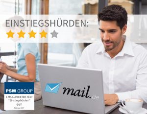 Einstiegshürden bei mail.de 4 von 5 Punkten