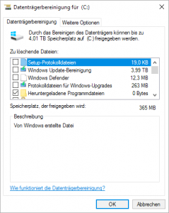 Windows 10 Systemdateien bereinigen