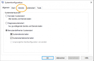 Windows 10 Systemkonfiguration