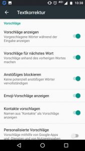 Android Textkorrektur