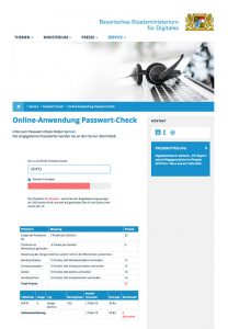 Passworttest auf www.stmd.bayern.de