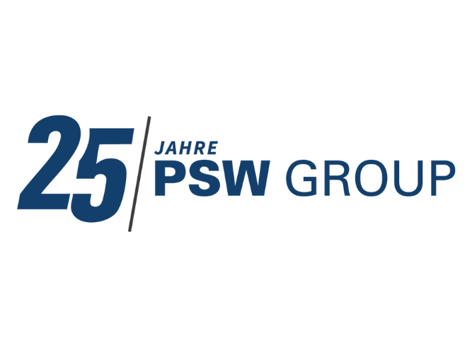 Logo zum 25-jährigen Jubiläum der PSW GROUP
