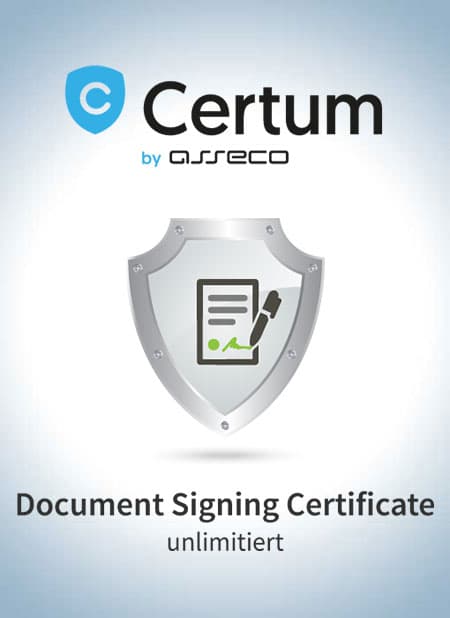 Certum Document Signing Certificate