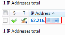 Wählen Sie die IP-Adresse ihres Servers durch einen Klick auf die blau hinterlegte Adresse aus: