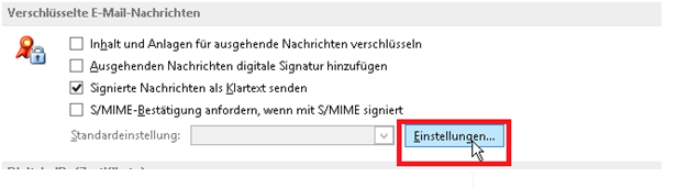 Verschlüsselte E-Mail Nachrichten