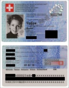 Schweiz - Personalausweis schwärzen