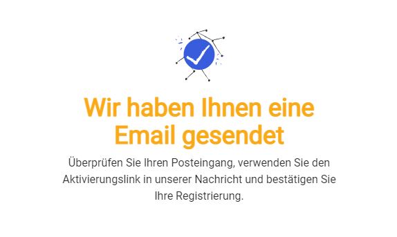 SIGNIUS Konto erstellen - E-Mail Bestätigung