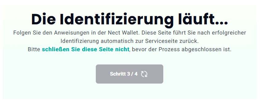 Signius SelfieIdent Nect Wallet Identifizierung