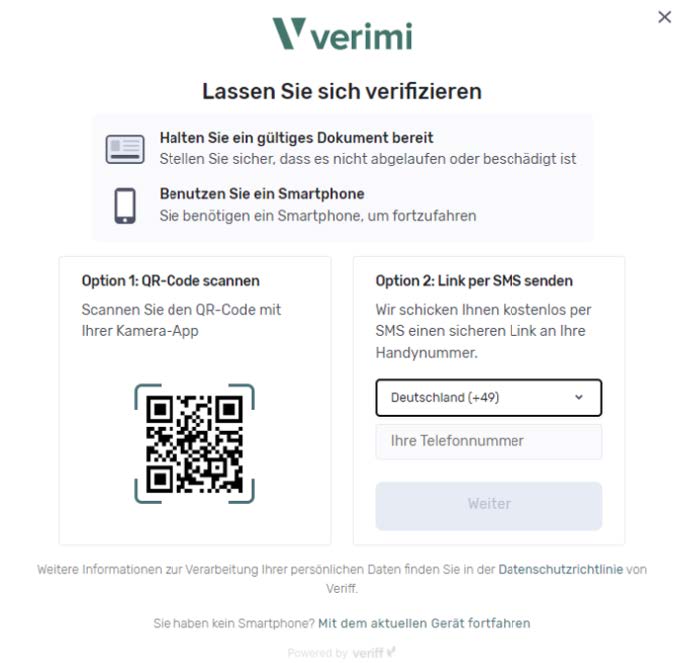 Signius Verimi Verifizierung QR-Code Link