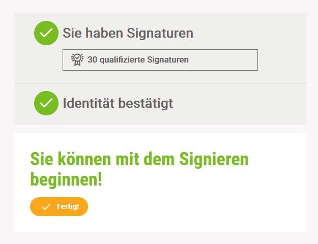 Signius digitale Signaturen